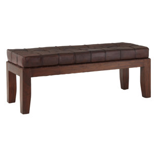 Wayfair faux deals leather bench